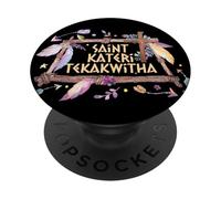 San Kateri Tekakwitha Lirio de los Mohawks Santo Católico PopSockets PopGrip Adhesivo