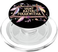 San Kateri Tekakwitha Lirio de los Mohawks Santo Católico PopSockets PopGrip para MagSafe