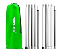 SAN LIKE Postes de Lona de Camping, Varillas Tienda Campaña, Ajustable Barras Telescópicas para Toldo Camping, Plegables Palos Postes Metalicos de Tiendas de Campaña, Lote de 2 Poste de Soporte