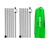 SAN LIKE Varillas Tienda Campaña, Postes de Lona de Camping, Ajustable Barras Telescópicas para Toldo Camping, Plegables Palos de Tiendas de Campaña, Postes Metalicos de Soporte para Carpas