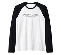San Luis Obispo California - Sencillo San Luis Obispo CV14X Camiseta Manga Raglan