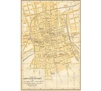 San Luis Potosi City Map Journal: Vintage Map Notebook