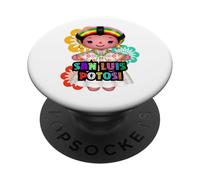 San Luis Potosí Muñeca Lelé, Handmade Mexicans Rag Doll PopSockets PopGrip Adhesivo