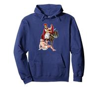 San Martín de Tours Sudadera con Capucha, Unisex para Adultos, Azul Marino, S