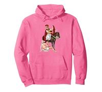 San Martín de Tours Sudadera con Capucha, Unisex para Adultos, Rosa Brillante, XL