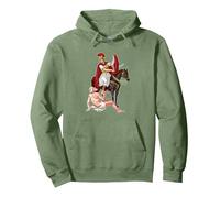 San Martín de Tours Sudadera con Capucha, Unisex para Adultos, Verde Salvia, XXL