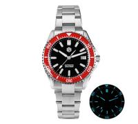 San Martin NH35 - Reloj de buceo con esfera esmaltada, mecanismo automático, acero inoxidable, V 4