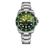 San Martin SN0126GS, 90S5 - Reloj mecánico automático, 38 mm, 20 bares, resistente al agua, reloj de buceo de lujo, cristal de zafiro luminoso, Gradiente verde y negro, 38 millimeters, Contemporáneo