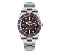 San Martin SN0138GB - Reloj de buceo mecánico automático para hombre, 37 mm, 20 bares, ST2130 28800BPH, reloj de pulsera mecánico automático para hombre, de lujo, cristal de zafiro, resistente al agua