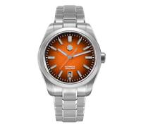 San Martin SN0144-GX, 9015 - Reloj de buceo para hombre con movimiento mecánico automático de cristal de zafiro de 10 barras, Esfera marrón, 42 mm, Reloj casual