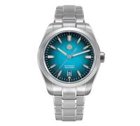 San Martin SN0144-GX, 9015 - Reloj de buceo para hombre con movimiento mecánico automático de cristal de zafiro de 10 barras, Esfera azul, 39mm, Reloj casual