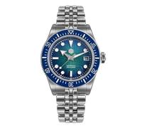 San Martin SN0148G - Reloj de pulsera luminoso con movimiento automático 9015 de 40 mm, 20 bares, impermeable, cristal de zafiro BGW-X1, Azul degradado, 20x16mm, Classic