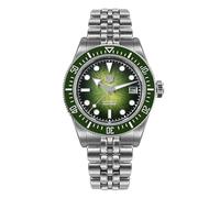 San Martin SN0148G - Reloj de pulsera luminoso con movimiento automático 9015 de 40 mm, 20 bares, impermeable, cristal de zafiro BGW-X1, Gradiente Verde, 20x16mm