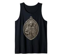 San Miguel Arcángel Antiguo Medalla Estilo Cristiano Icono Camiseta sin Mangas