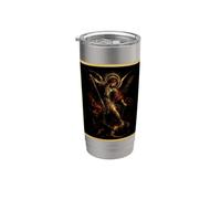 San Miguel Arcángel Barroco Claroscuro Icono Diseño Vaso térmico de acero inoxidable de doble pared