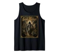 San Miguel Arcángel Defendernos Oración Icono Arte Fe Camiseta sin Mangas