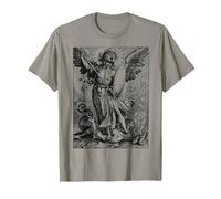 San Miguel Arcángel Derrotando a Satanás Cristiano Camiseta