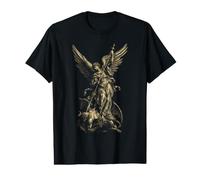 San Miguel Arcángel Derrotando a Satanás Cristiano Camiseta gráfica económica