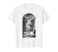 San Miguel Arcángel Derrotando a Satanás Cristiano Camiseta gráfica económica, Hombre, Blanco, M