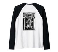 San Miguel Arcángel Derrotando a Satanás Cristiano Camiseta Manga Raglan