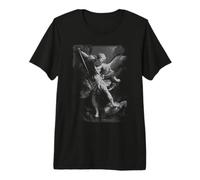 San Miguel Arcángel Derrotando a Satanás Cristiano Camiseta Premium