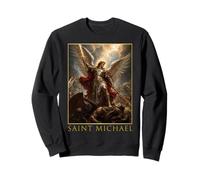 San Miguel Arcángel Espada Y Escudo Icono Arte Fe Sudadera