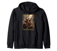 San Miguel Arcángel Espada Y Escudo Icono Arte Fe Sudadera con Capucha