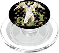 San Miguel Arcángel Icono Dragon Catholic Angel Vintage PopSockets PopGrip para MagSafe