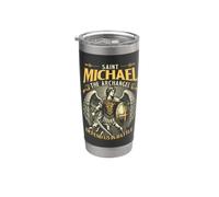 San Miguel Arcángel nos defiende en batalla - Cristiano Vaso térmico de acero inoxidable de doble pared
