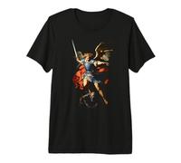 San Miguel Arcángel Nos defiende en la Batalla Camiseta Premium