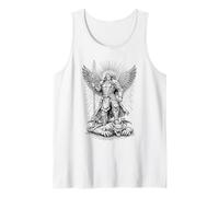 San Miguel Derrotando al Diablo Arcángel Católico Guerrero Camiseta sin Mangas