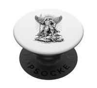 San Miguel Derrotando al Diablo Arcángel Católico Guerrero PopSockets PopGrip Adhesivo