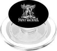 San Miguel Derrotando al Diablo Arcángel Católico Guerrero PopSockets PopGrip para MagSafe