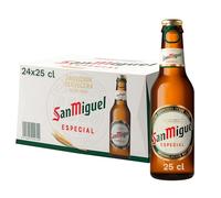 San Miguel Especial Lager, Pack 24 Botellas de 25cl, Cerveza Premium Española, Calidad Tradicional y Sabor Refrescante, 5.4% Volumen de Alcohol