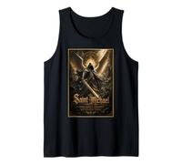 San Miguel Gótico Guerrero Ángel Sagrado Icono Arte Fe Camiseta sin Mangas