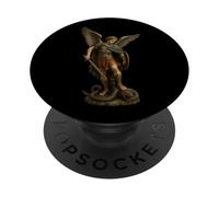 San Miguel Michael el Arcángel derrotando a Satanás - PopSockets PopGrip Adhesivo