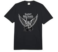 San Miguel Nos defiende en la Batalla Fe Cristiano católico Comfort Colors Adult Heavyweight T-Shirt