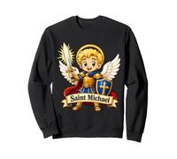 San Miguel para niños Arcángel católico Chibi Pray Sudadera