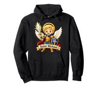 San Miguel para niños Arcángel católico Chibi Pray Sudadera con Capucha