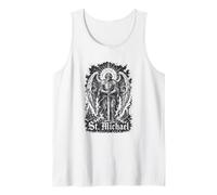 San Miguel Quis Ut Deus Arcángel Protector Camiseta sin Mangas