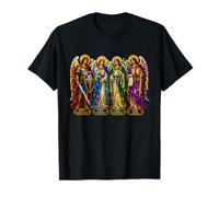 San Miguel Rafael Gabriel Uriel Arcángel Icono Arte Fe Camiseta