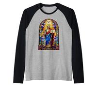San Pablo Apóstol Catedral gótica Mosaico Sagrado Icono Arte Camiseta Manga Raglan