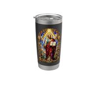 San Pablo Apóstol Espada Catedral gótica Mosaico Arte Icono Vaso térmico de acero inoxidable de doble pared