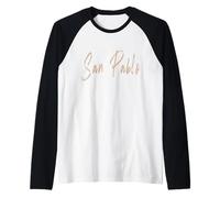 San Pablo California Vintage diseño elegante Camiseta Manga Raglan