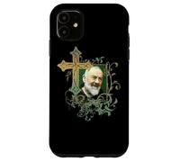 San Padre Pío Cruz de oración Católicos Santos Santos Vintage Carcasa para iPhone 11