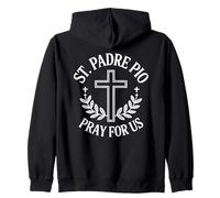 San Padre Pío ruega por Nosotros Santo católico Sudadera con Capucha