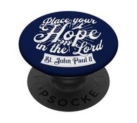 San Papa Juan Pablo II Tu Esperanza en el Señor Santo Católico PopSockets PopGrip Adhesivo