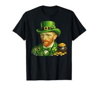 San Patricio Día Van Gogh Autorretrato Arte Fino Pintura Camiseta