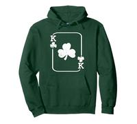 San Patricio King of Shamrocks Poker Juego de Cartas irlandés Sudadera con Capucha