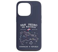 San Pedro de Macoris República Dominicana Bandera Mapa Coordenadas Carcasa para iPhone 13 Pro